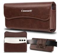 Caseswill For Samsung Galaxy S26 S25 Edge S24 S23 S22 S21 S20 FE S10 Note10 Plus Note20 Ultra Case Premium Leather Phone ID Card Carrying Pouch Belt Clip Holster (Coffee,Galaxy S22+ Plus)