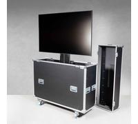 Casetec flight case with electric lift (incl. display holder) for a 46-55" display | load capacity: 60 kg