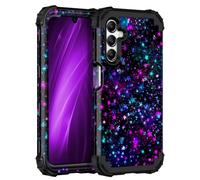 Casetego for Galaxy A16 5G Case,Glow in The Dark Three Layer Heavy Duty Sturdy Shockproof Full Protection Rugged Hard PC+Soft TPU Bumper Case for Samsung Galaxy A16 5G 6.7 inch,Glitter Star