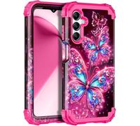 Casetego for Galaxy A16 5G Case,Glow in The Dark Three Layer Heavy Duty Sturdy Shockproof Full Protection Rugged Hard PC+Soft TPU Bumper Case for Samsung Galaxy A16 5G 6.7 inch,All Red
