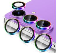 Casetego for Galaxy S Camera Lens Protector,9H Hardness,Scratch Resistant,Ultra-Thin Tempered Glass,Metal Individual Camera Cover for Samsung Galaxy S,Light Colorful