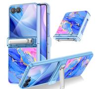 Casetego for Galaxy Z Flip 7 Case Magnetic,[Compatible with MagSafe][Built-in Screen Protector][Kickstand][Hinge Protection] Slim Shockproof Cute Women Girl Case for Samsung Galaxy Z Flip 7,Canal Blue