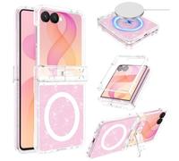 Casetego for Galaxy Z Flip 8 Case Magnetic,[Compatible with MagSafe][Built-in Screen Protector][Kickstand][Hinge Protection] Slim Shockproof Cute Women Girl Case for Samsung Galaxy Z Flip 8,AllGlitter