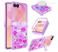 Casetego for Galaxy Z Flip 8 Case Magnetic,[Compatible with MagSafe][Built-in Screen Protector][Kickstand][Hinge Protection] Slim Shockproof Cute Women Girl Case for Samsung Galaxy Z Flip 8,HotViolet