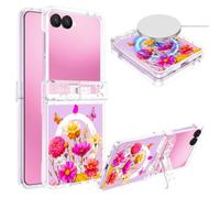 Casetego for Galaxy Z Flip 8 Case Magnetic,[Compatible with MagSafe][Built-in Screen Protector][Kickstand][Hinge Protection] Slim Shockproof Women Girl Case for Samsung Galaxy Z Flip 8,HotFlowe