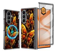 Casetego for Galaxy Z Fold 7 Case Magnetic,[Compatible with MagSafe][Built-in Screen Protector][Hinge Protection] Slim Shockproof Cute Women Girl Case for Samsung Galaxy Z Fold 7,Black