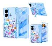 Casetego for Galaxy Z Fold 8 Case Magnetic,[Compatible with MagSafe][Built-in Screen Protector][Kickstand][Hinge Protection] Slim Shockproof Cute Women Girl Case for Samsung Z Fold 8,Blue