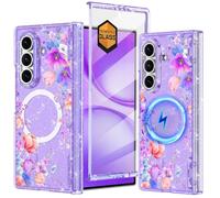 Casetego for Galaxy Z Fold 8 Ultra Case Magnetic,[Compatible with MagSafe][Built-in Screen Protector][Hinge Protection] Slim Shockproof Cute Women Girl Case for Samsung Galaxy Z Fold 8 Ultra,Lilac