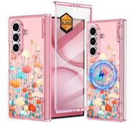 Casetego for Galaxy Z Fold 8 Ultra Case Magnetic,[Compatible with MagSafe][Built-in Screen Protector][Hinge Protection] Slim Shockproof Cute Women Girl Case for Samsung Galaxy Z Fold 8 Ultra,Hot Pink