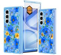 Casetego for Galaxy Z Fold 8 Ultra Case Magnetic,[Compatible with MagSafe][Built-in Screen Protector][Hinge Protection] Slim Shockproof Cute Women Girl Case for Samsung Galaxy Z Fold 8 Ultra,BlOrange