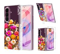 Casetego for Galaxy Z Fold 8 Ultra Case Magnetic,[Compatible with MagSafe][Built-in Screen Protector][Kickstand][Hinge Protection] Slim Shockproof Women Case for Samsung Z Fold 8 Ultra,Flower