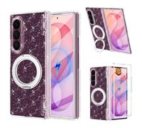 Casetego for Galaxy Z Fold 8 Ultra Case Magnetic,[Compatible with MagSafe][Built-in Screen Protector][Kickstand][Hinge Protection] Slim Shockproof Women Case for Samsung Z Fold 8 Ultra,Glitter
