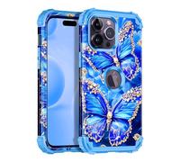Casetego for iPhone 14 Pro Max Case,Glow in The Dark Three Layer Heavy Duty Sturdy Shockproof Full Protection Rugged Hard PC+Soft TPU Bumper Case for Apple iPhone 14 Pro Max 6.7 inch,Jewelry