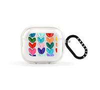 CASETiFY Impact Airpods (3rd Gen) Case with Ring - Clear Polka Daub Hearts - Frost