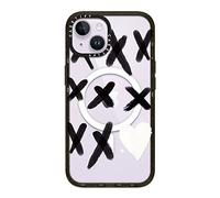 CASETiFY Impact iPhone 14 Case [4X Military Grade Drop Tested / 8.2ft Drop Protection/Compatible with Magsafe] - xo kisses - Clear Black