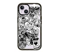 CASETiFY Impact iPhone 14 Case [4X Military Grade Drop Tested / 8.2ft Drop Protection/Compatible with Magsafe] - matt darling sticker collage - Clear Black