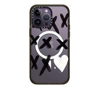 CASETiFY Impact iPhone 14 Pro Max Case [4X Military Grade Drop Tested / 8.2ft Drop Protection/Compatible with Magsafe] - xo kisses - Clear Black