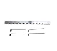 Casetlong 1set 22mm HSS F Push-Type Keyway Broach With Shims Push Knife Metric Sized CNC Keyway Cutting Tools For CNC Router