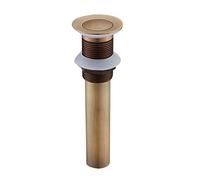 CASEWIND Vintage Pop Up Drain Stopper, Solid Brass Basin Sink Plug Without Overflow, Bathroom Bath Waste Faucet Vessel Vanity Antique Retro Style