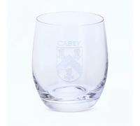 Casey Irish Family Crest Tumbler - Dartington Crystal - Diamond Drag Engraving