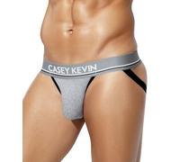 Casey Kevin Jock Straps for Men, Low Rise Jockstrap, Comfortable Mens Sexy Underwear with 3D Scrotal Support, Athletic Mens Jockstraps Underwear for Gym/Casual Wear Grey, S