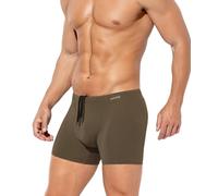 Casey Kevin Men’s Swimming Trunks Quick Dry Surfing Swimwear Drawstring Beach Board Shorts Summer Elastic Swimsuit Bottom,Green,2XL