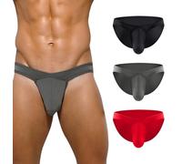 Casey Kevin Men’s Underwear Briefs Mesh Underpants with 3D Pouch Stretch Low Rise Underwear Pack of 3,A2-CK2103-multicolor,S