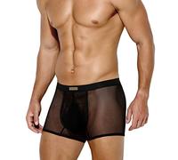 Casey Kevin Men Sexy Mesh Boxer Briefs Stretch Breathable Shorts Hipsters | See Through Men's Boxer Shorts, Stretch Trunk Underwear, Mens Sexy Underwear for the Bedroom Sports Running Gym Daily