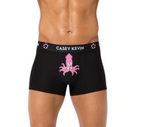 Casey Kevin Men's Boxers Shorts Funny Boxers Cotton Cartoon Printed Underwear Novelty Boxer Fun Trunks Joke Pants Holiday Underpants Black S