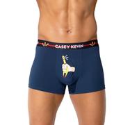 Casey Kevin Men's Boxers Shorts Funny Boxers Cotton Cartoon Printed Underwear Novelty Boxer Fun Trunks Joke Pants Holiday Underpants Blue L