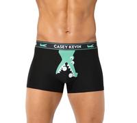 Casey Kevin Men's Boxers Shorts Funny Boxers Cotton Cartoon Printed Underwear Novelty Boxer Fun Trunks Halloween Joke Pants Loose Fit Underpants Green M