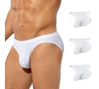 Casey Kevin Men's Classic Briefs Underwear Soft Ice Silk Pants Mesh Breathable Sports Slips Underpants 3 Pack,Size (S-XXL),A6-M