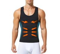 Casey Kevin Mens Compression Vest, Sleeveless Slimming Vest Body Shaper | Firm Compression Tops for Men, A Compression Shirt Men for Gym / Daily Wear / Sports to Flatten Belly, Smooth Waist