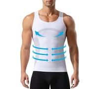 Casey Kevin Mens Firm Compression Undershirts Slimming Body Shapewear Vest