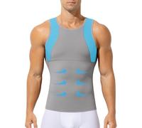 Casey Kevin Mens Firm Compression Vest Slimming Body Shaper Undershirts