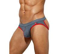 Casey Kevin Men's Jockstrap Mesh Jock Strap Athletic Support Sexy Underwear | Breathable 3D Pouch Elastic Waistband Thong Underwear Gym Exercise Sports Support, Stylish Contrast Trim, Comfortable Bedroom