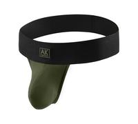 Casey Kevin Men's Jockstrap Pouch Sexy Thong Modal Athletic Supporter Underwear without Leg Strap Green S
