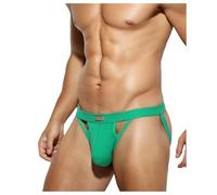 Casey Kevin Men's Jockstrap Sexy Underwear Athletic Supporter for Male Cotton Jock Strap,Ak2175-green,L