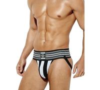 Casey Kevin Mens Jockstrap Sexy Underwear Breathable Athletic Supporter for Male Jock Strap,A10-CK2213-Stripe,Large