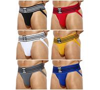 Casey Kevin Mens Jockstrap Sexy Underwear Breathable Athletic Supporter for Male Jock Strap,C5-ck2213-multicolor(6-pack),XXL