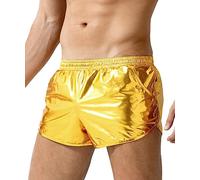 Casey Kevin Men's Metallic Shiny Hot Pants Sparkly Sexy Sequin Boxer Shorts