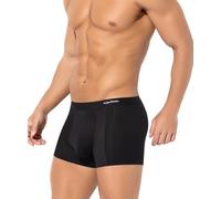 Casey Kevin Men's Modal Underwear Ice Silk Boxers Shorts Soft Breathable Boxer Briefs Microfibre Trunks Thin Mesh Underpants Low Rise Pouch Pants, Black S