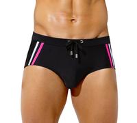 Casey Kevin Men's Quick Dry Swim Briefs Bikini Swimwear with Drawstring