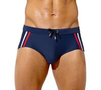 Casey Kevin Men's Quick Dry Swim Briefs Bikini Swimwear with Drawstring | High Stretch Breathable Square Leg Swimsuit Low Rise Swim Trunks with Elastic Waistband for Beach Vacation Surfing