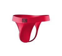 Casey Kevin Men's Sexy Thongs G-String Underwear Pouch Seamless Low Rise Athletic Supporter Thong Underpants,Red,M