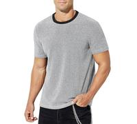 Casey Kevin Men's Sparkly T-Shirts Sequin Tops Shiny Disco Shirt Rave Glitter Party Oufit Light Short Sleeve Reflective Shirts,Silver,XL