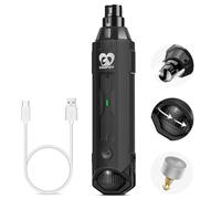 Casfuy 6-Speed Dog Nail Grinder - Newest Enhanced Pet Nail Grinder Super Quiet Rechargeable Electric Dog Nail Trimmer Painless Paws Grooming & Smoothing Tool for Large Medium Small Dogs