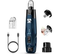 Casfuy New 6-Speed Dog Nail Grinder - 50% More Power Dog Nail Trimmers with 2 LED Lights Quiet 7h Running Time Electric Pet Nail Grinder File Toenail Grinder for Large Medium Small Dogs & Cats (DB)