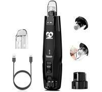 Casfuy New 6-Speed Dog Nail Grinder - 50% More Power Dog Nail Trimmers with 2 LED Lights Quiet 7h Running Time Electric Pet Nail Grinder File Toenail Grinder for Large Medium Small Dogs & Cats (Black)