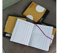 Cash Analysis Book 4 Column Across Accounting Ledger 100 Pages Hard Bounding Covering for Daily Records Bookkeeping, Home Office, Petty Cash Debit/Credit Use